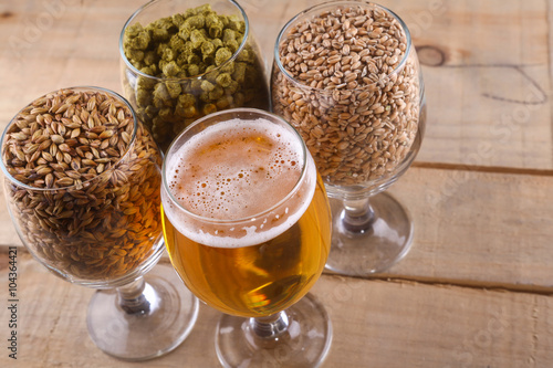 Light beer and ingredients