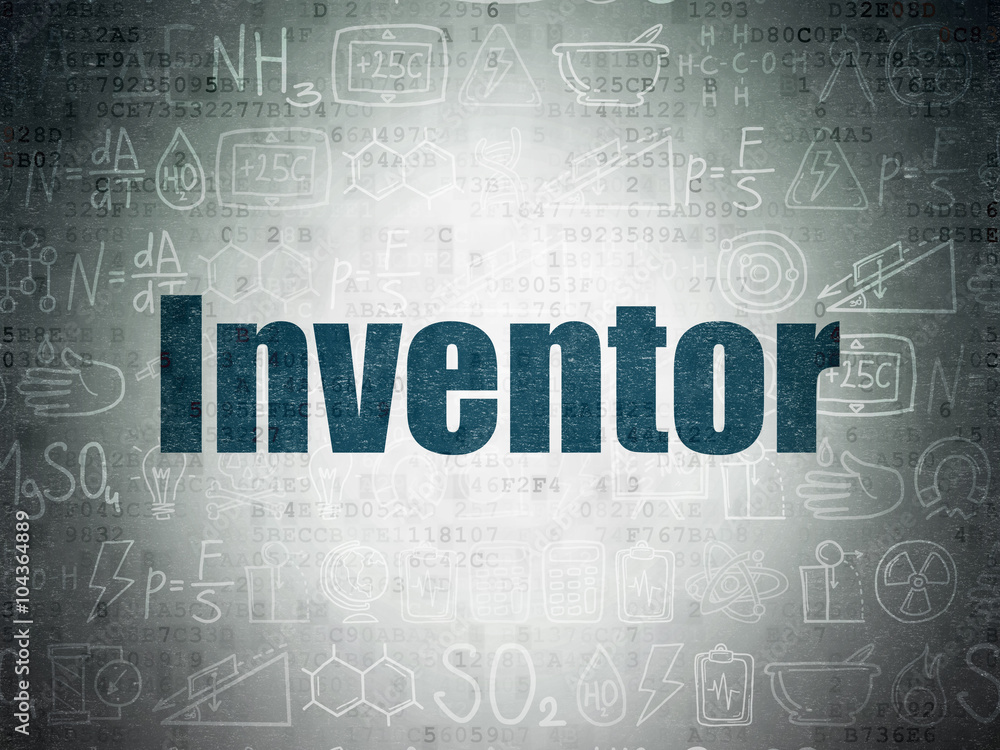 Science concept: Inventor on Digital Paper background