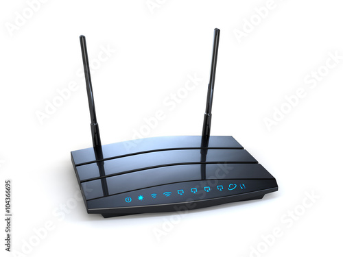 Wireless wi-fi black router