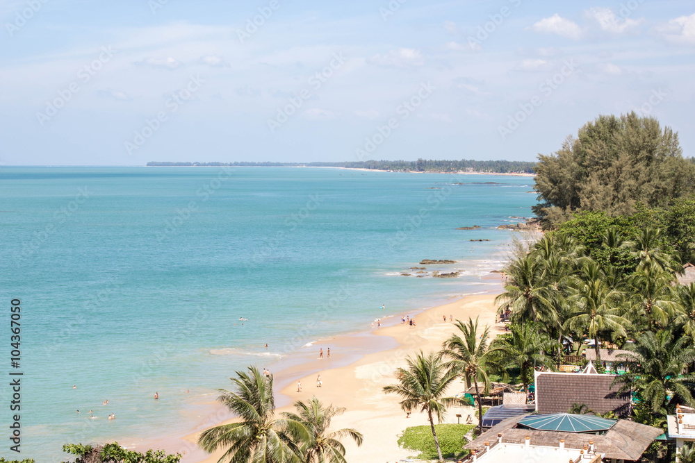 view of Khao Lak beach, Phang Nga, South of Thailand