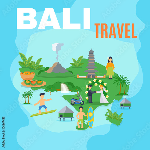 Background Map Bali Travel 