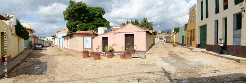 Colorful traditional houses in the colonial town of Trinidad