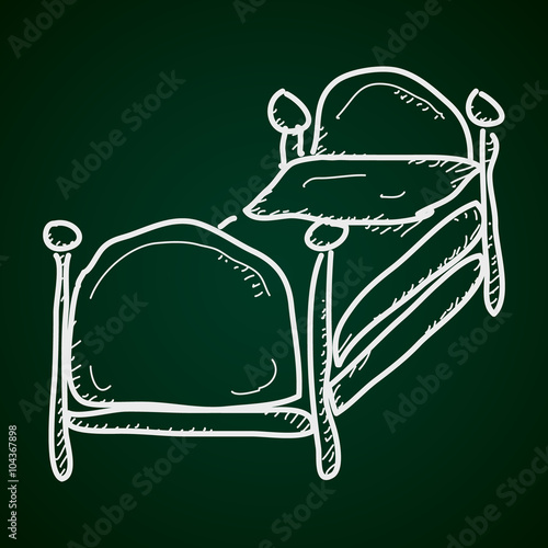 Simple doodle of a bed