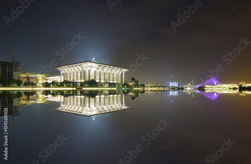 Night view at Masjid Tuanku Mizan Zainal Abidin, Putrajaya, Malaysia
