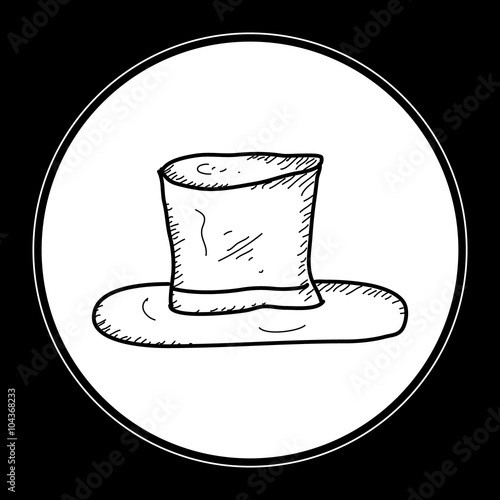 Simple doodle of a top hat