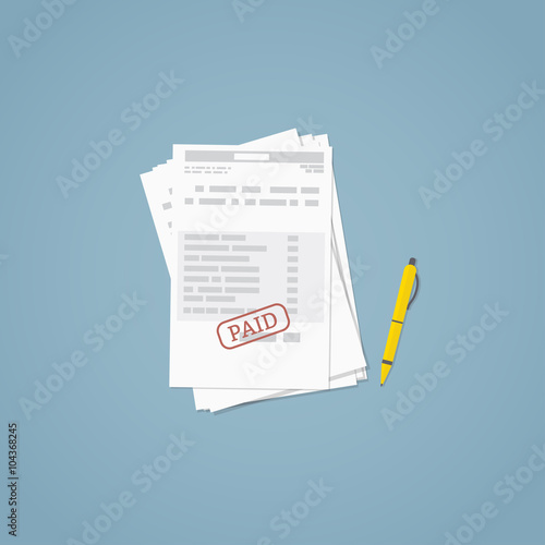 Paid invoice document