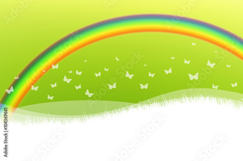 Osterhase malt Regenbogen