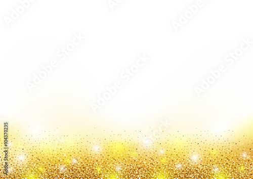 Golden Glittering Background - Abstract Illustration, Vector