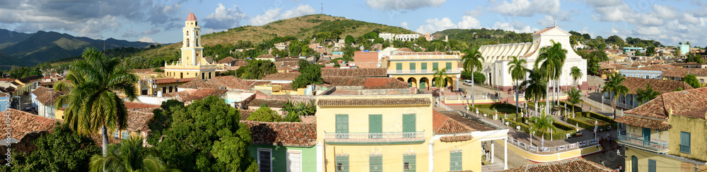 Colorful traditional houses in the colonial town of Trinidad
