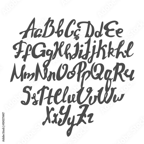 Vector handmade brush script, good lettering eps