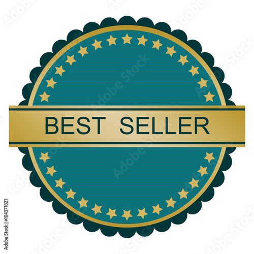 Blue gold best seller badge