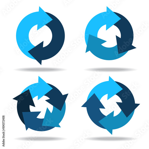 Set icons circle arrows