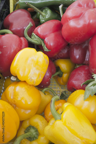 Ortaggi e frutta al mercato - Peperoni photo