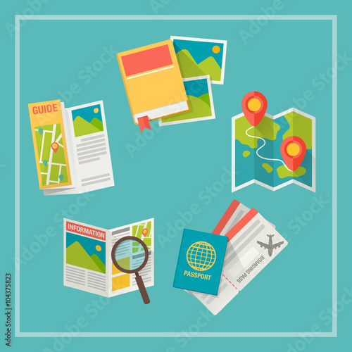 Travel & Map Icons Set