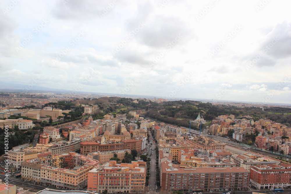 Blick über die Dächer von Rom (Vom Petersdom aus)