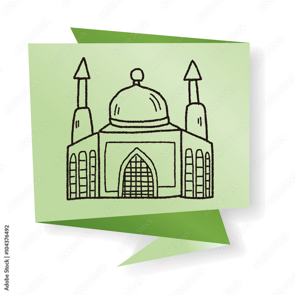 Obraz premium castle doodle