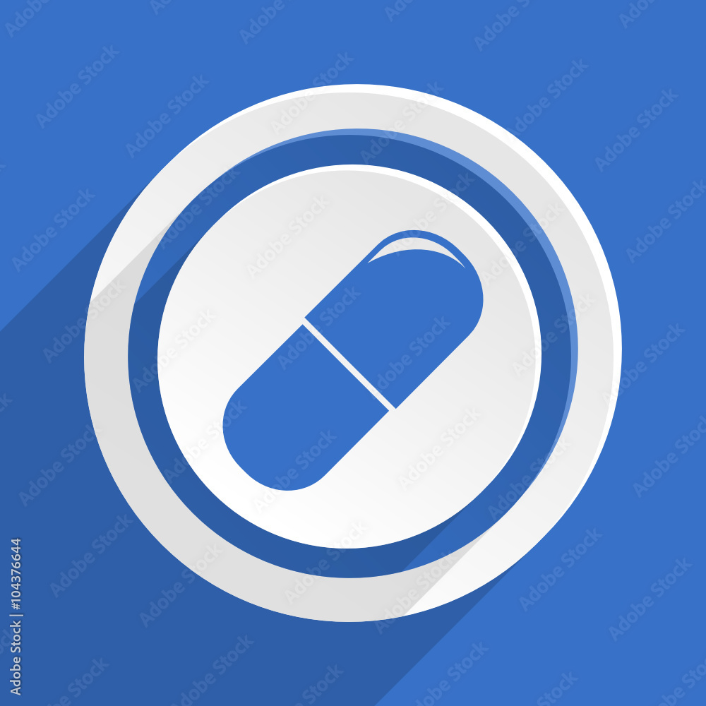 blue flat vector icon set blue flat vector icon set