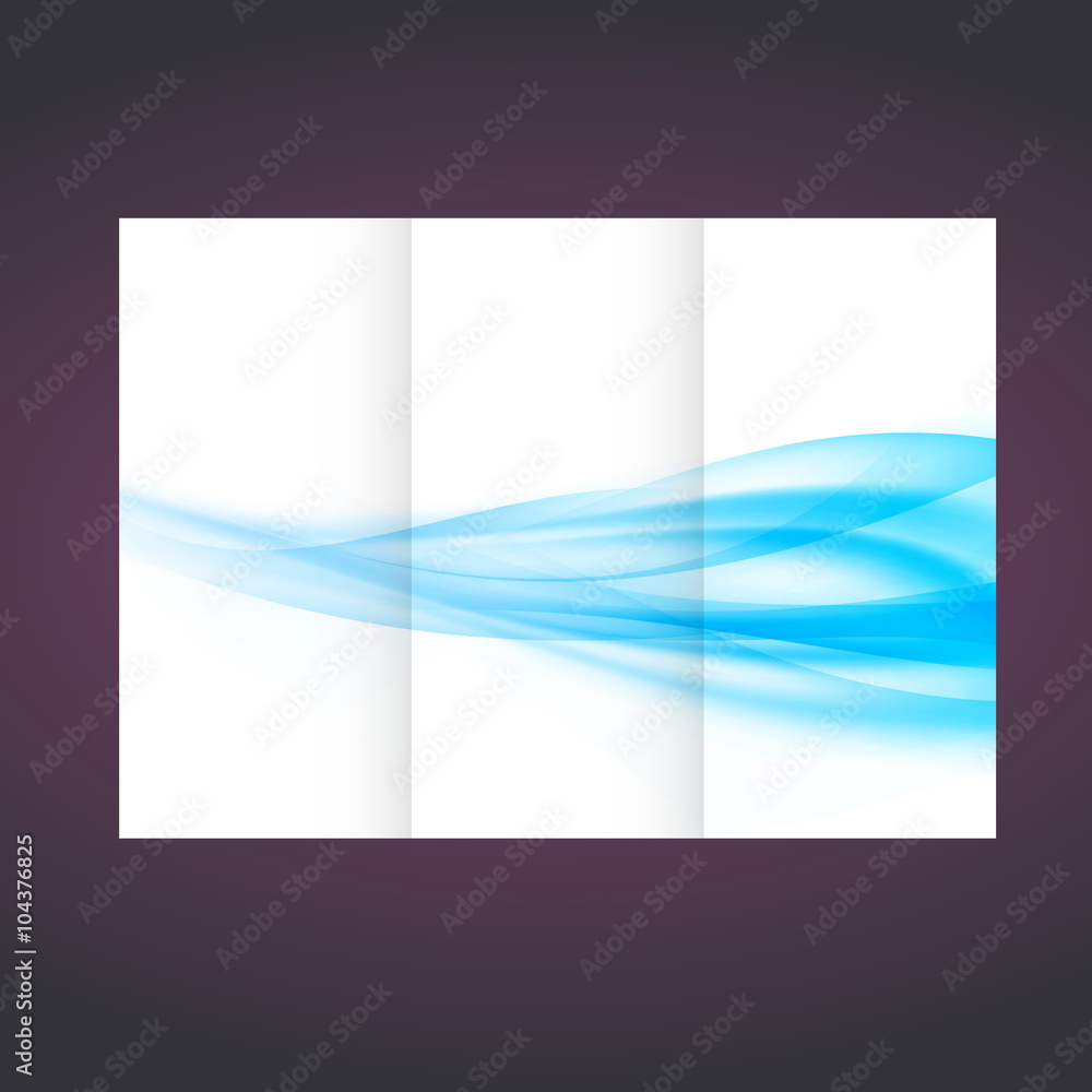 Refreshing speed blue swoosh wave brochure
