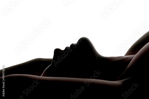 Samolepka sensual portrait of a woman. profile silhouette