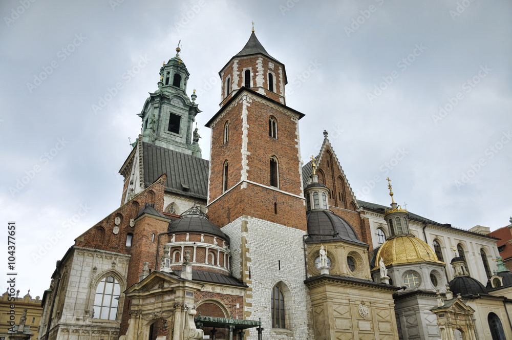 Wawel cathedral located in the Wawel Hill in Krakow, Poland