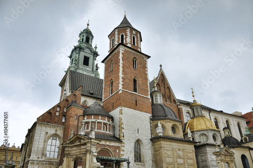 Wawel cathedral located in the Wawel Hill in Krakow, Poland