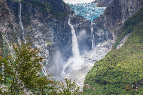 Hanging Glacier of Queulat National Park  Chile 