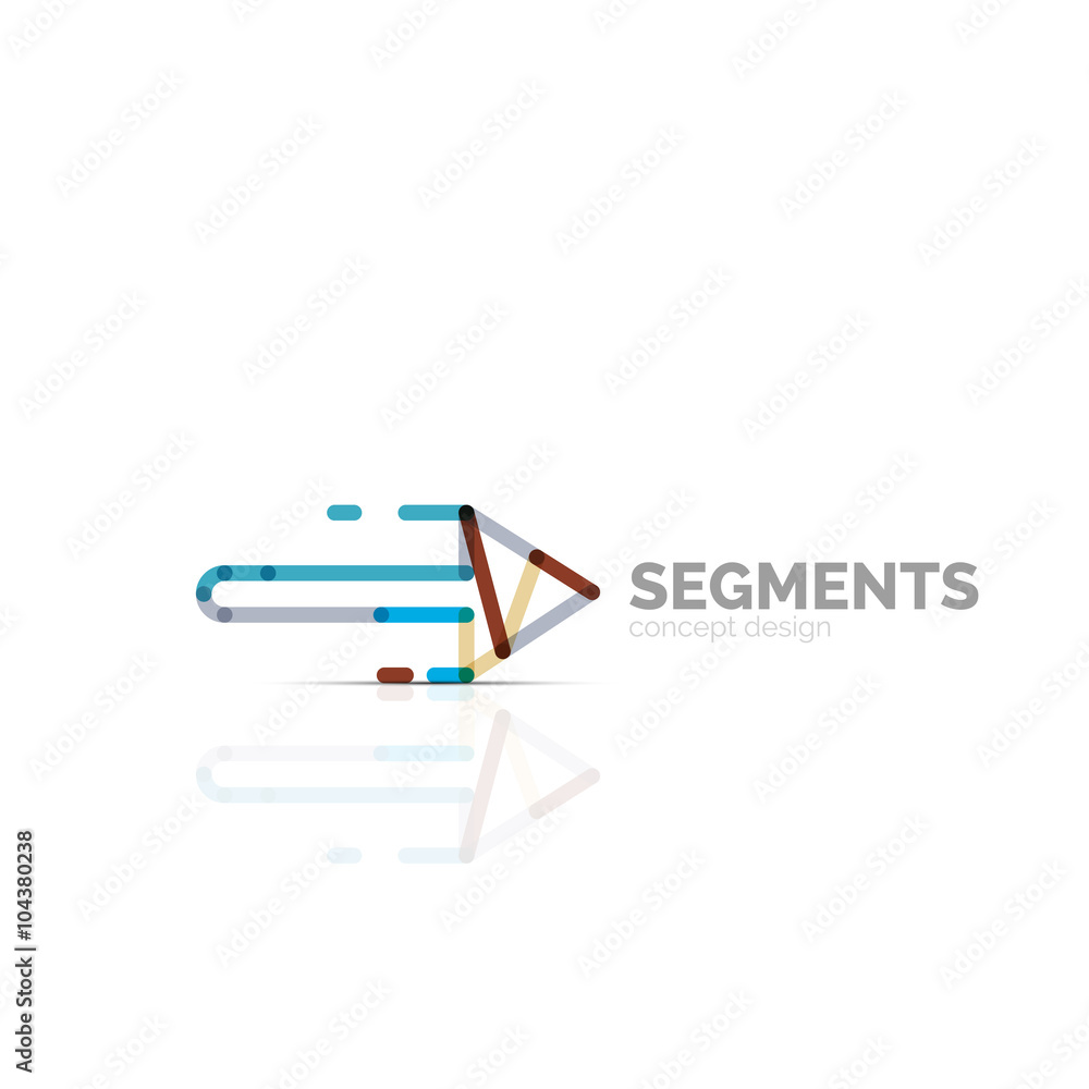 Arrow icon vector logo. Company branding element Arrow icon vector logo. Company branding element