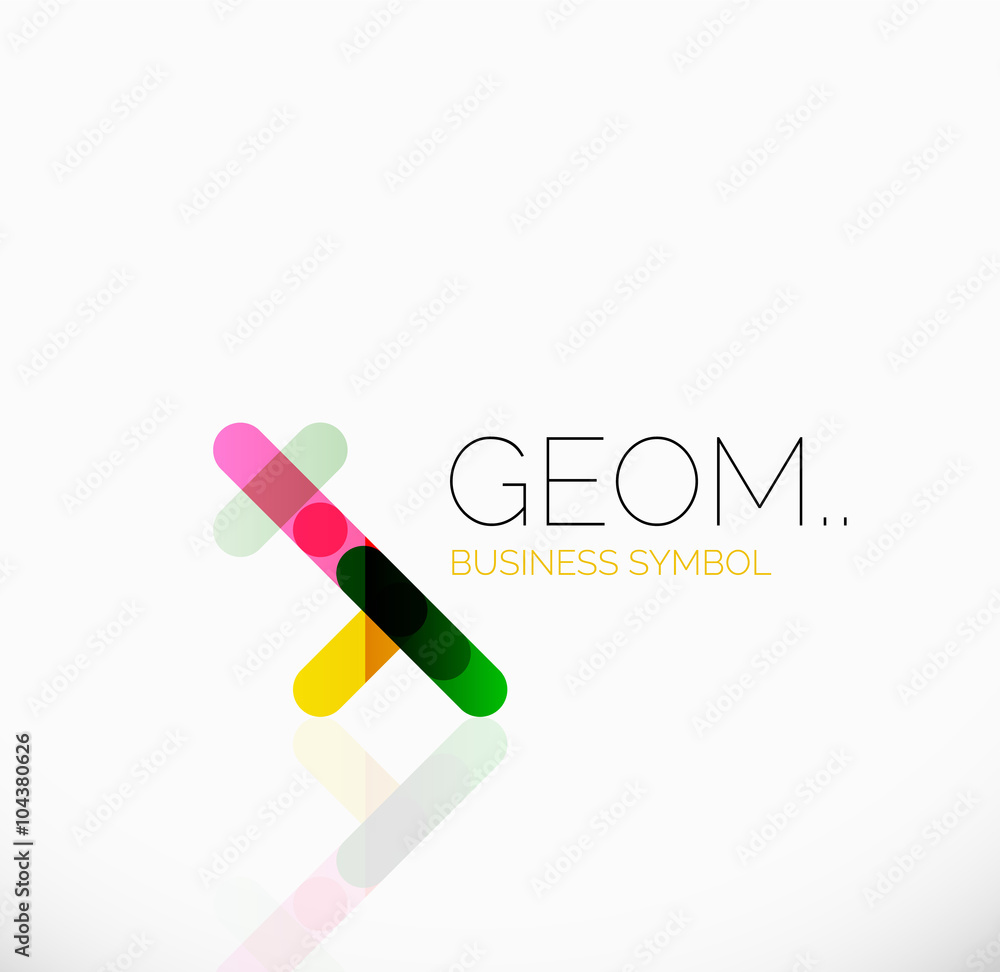 Logo, linear abstract geometric icon Logo, linear abstract geometric icon