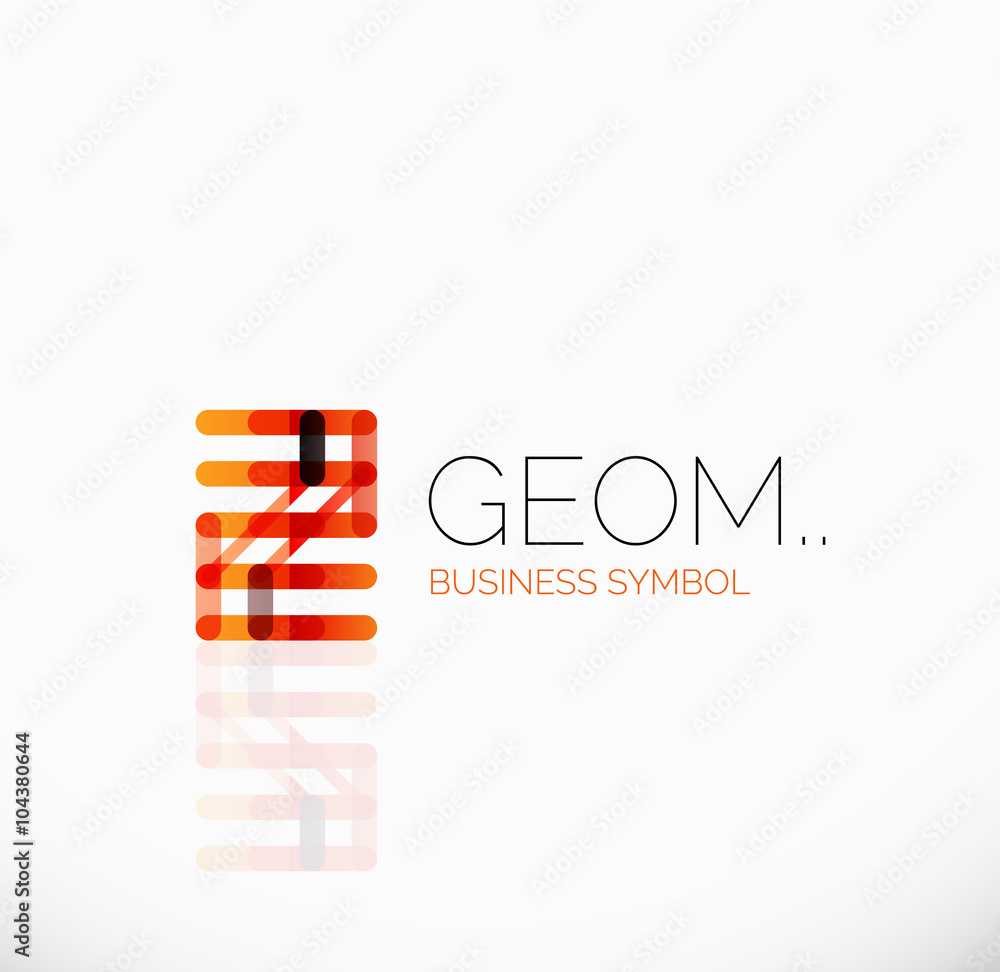 Logo, linear abstract geometric icon Logo, linear abstract geometric icon