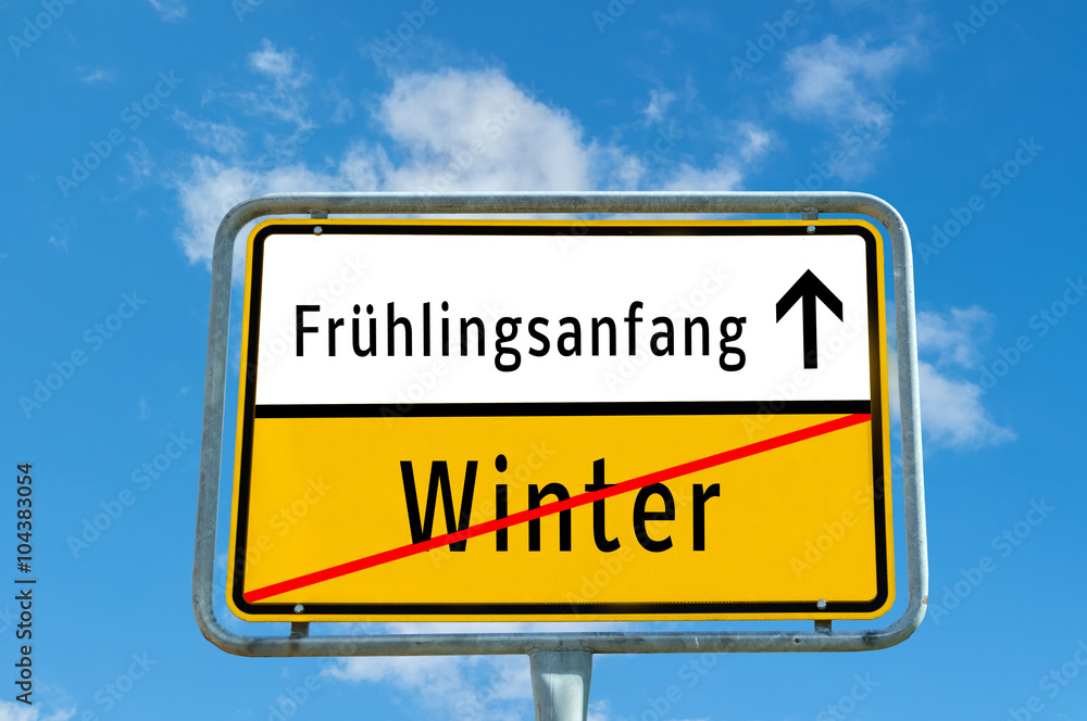 Ortstafel Frühlingsanfang/Winter Ortstafel Frühlingsanfang/Winter
