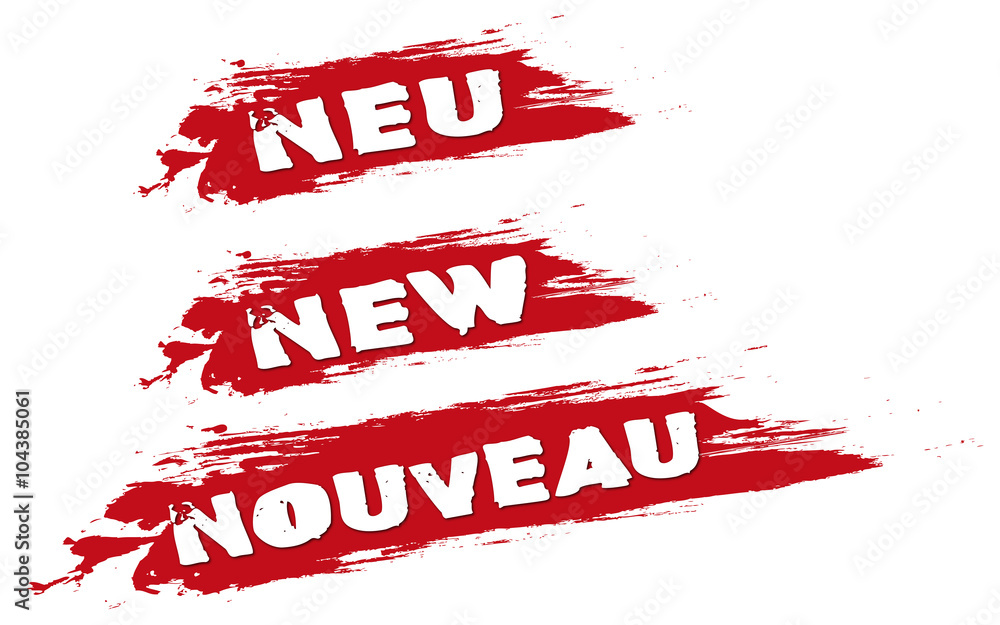 Störer, Neu, New, Nouveau, Button Adobe Stock