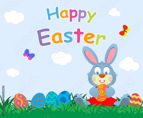 Flat Easter holiday modern style design