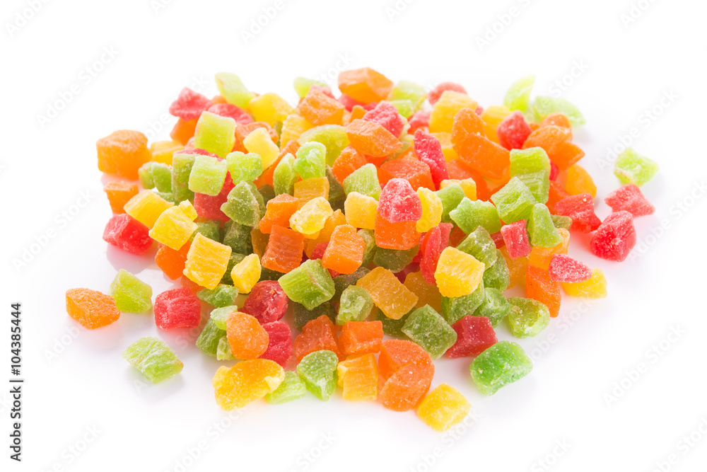 candied fruit isolated candied fruit isolated
