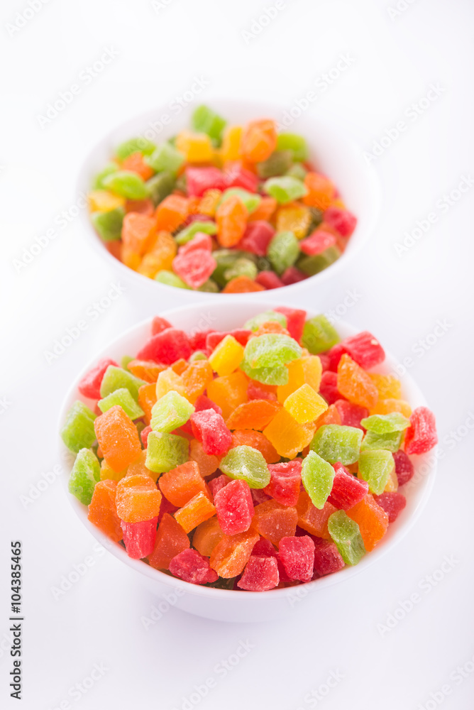 candied fruit in plate