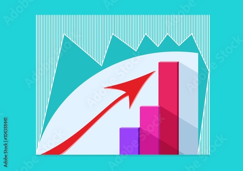 Rising business graph. Business Infographic.