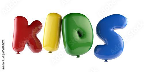 Foto Kids logo font ballon collors - Paths save