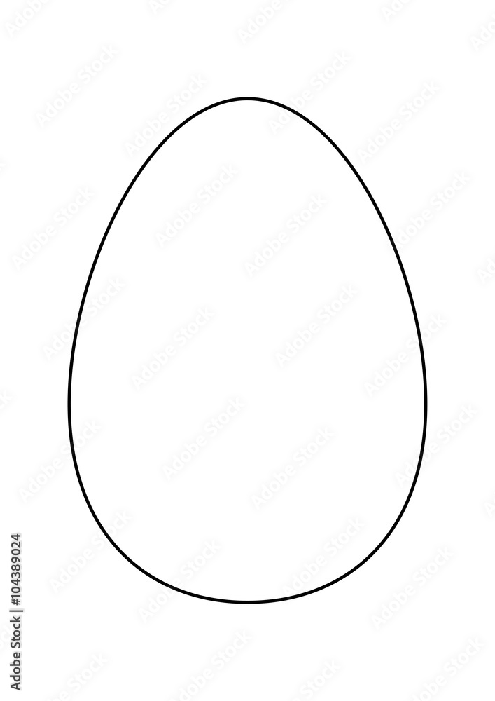 Fototapeta premium Easter egg vector symbol , icon design. Spring illustration isolated on white background.