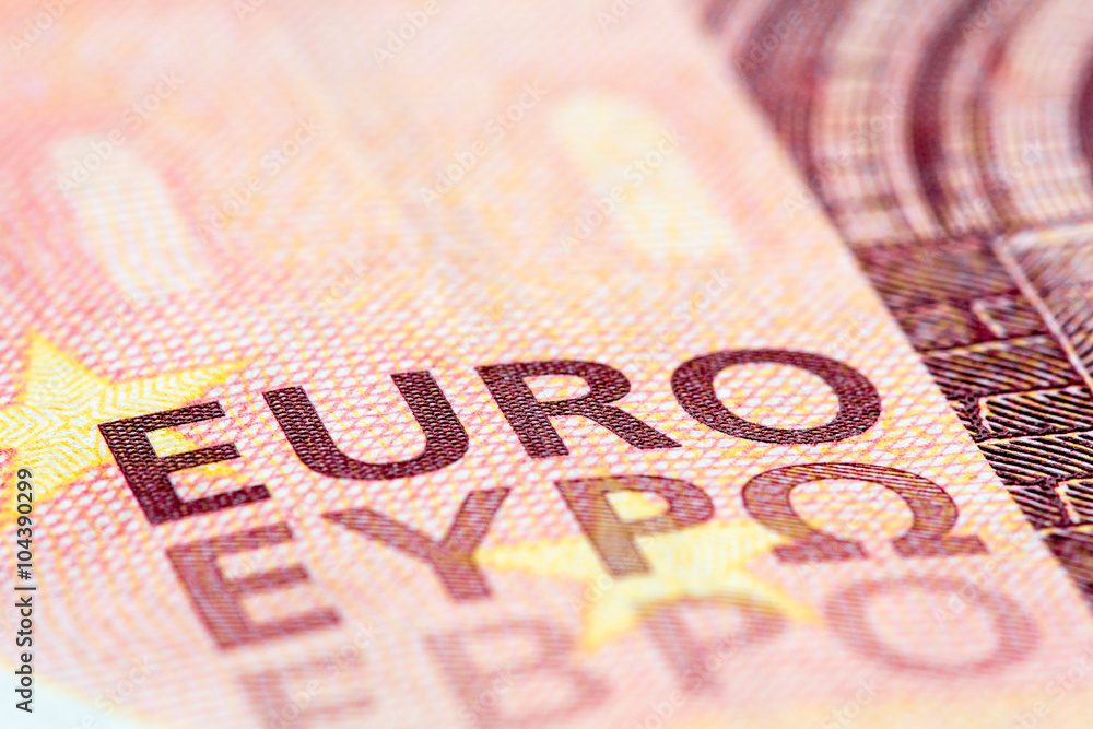 Obraz premium Detailed close up of a ten Euro