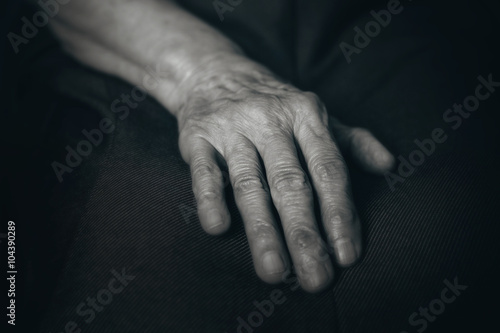 Old man's hand