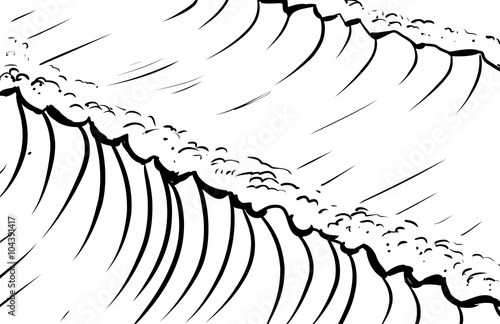 Outlined tidal waves background