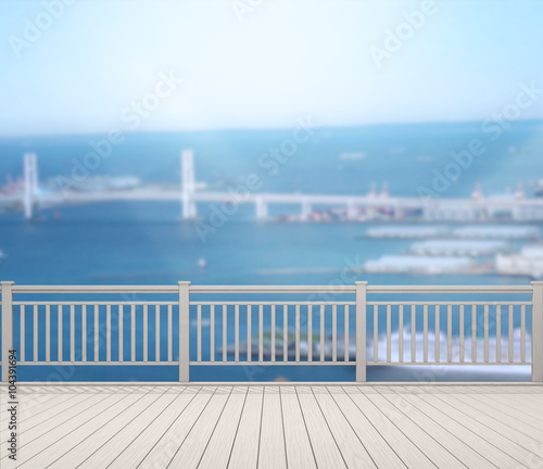 Balcony And Terrace Of Blur Exterior Background