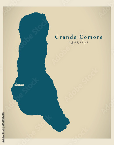 Modern Map - Grande Comore KM photo