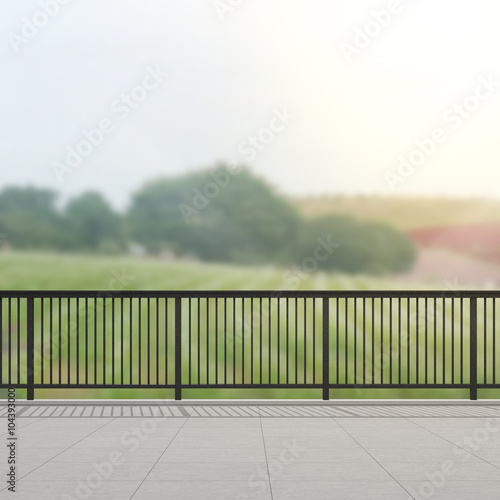 Balcony And Terrace Of Blur Nature Background