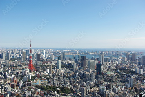 Photography Tokyo skyline in the daytime