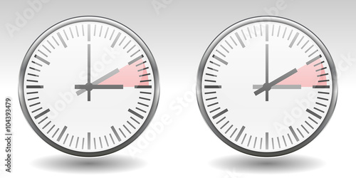 Zeitumstellung - Sommer- und Winterzeit (Icon-Set)