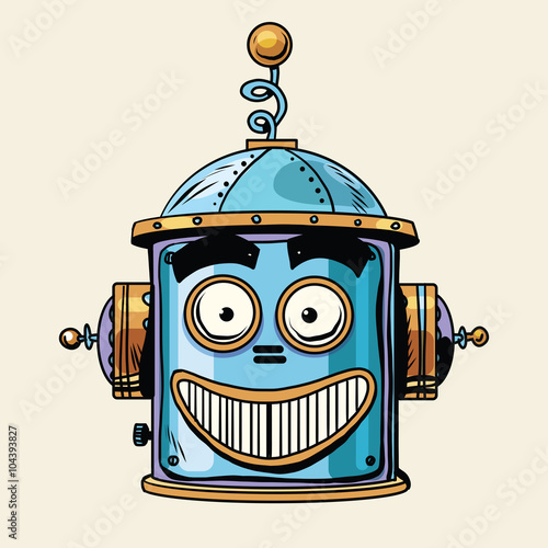 emoticon happy emoji robot head smiley emotion