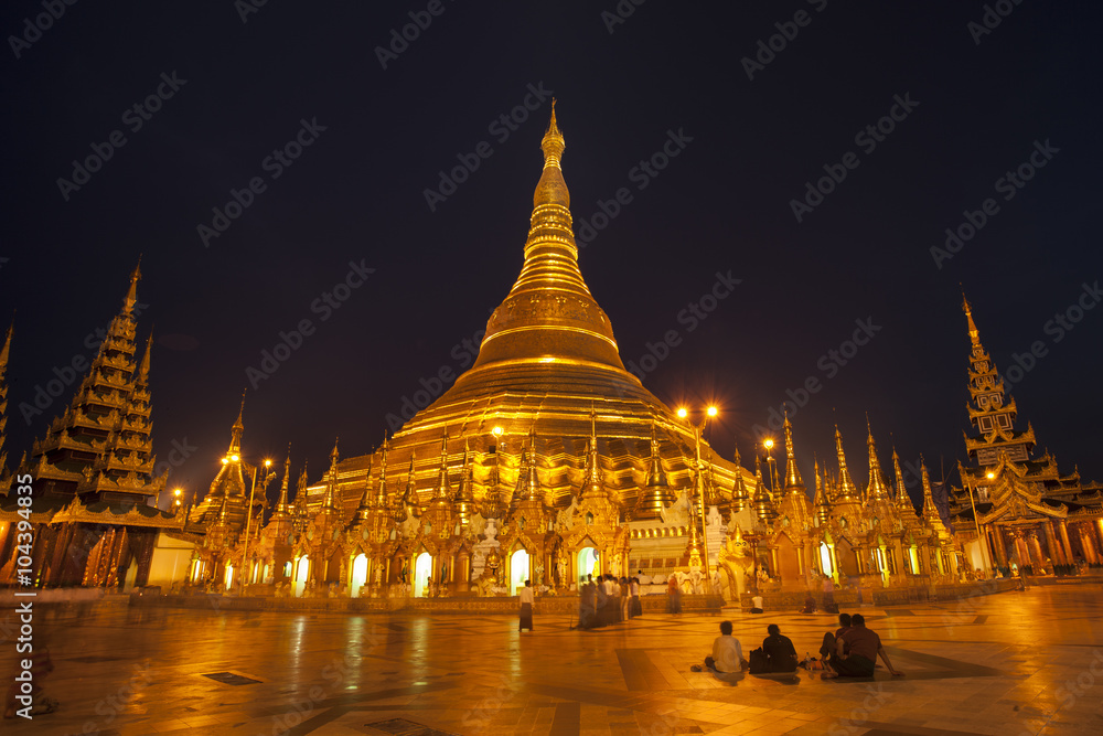 Shwedagon Pagoda in Yangon (Rangoon), Myanmar