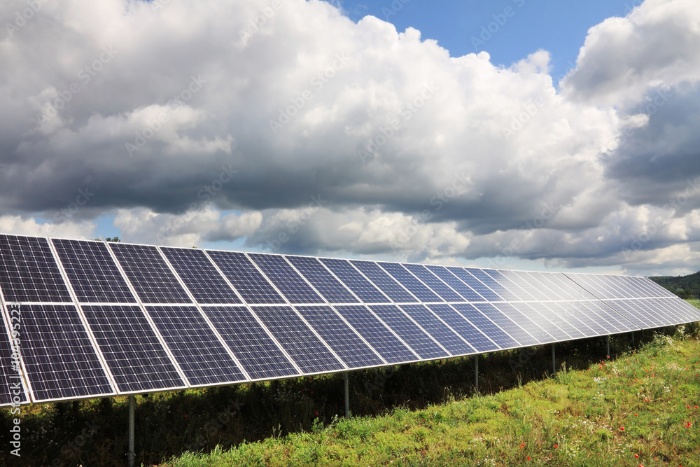 Detail of Solar Power Station on the Meadow 