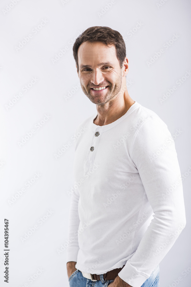 Portrait of smiling man with stubbles Portrait of smiling man with stubbles