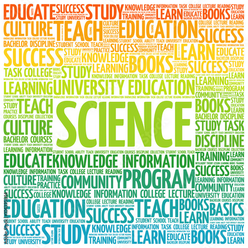 SCIENCE word cloud, education concept background